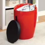 ROLLA STORAGE STOOL RED CM-AC6228RD